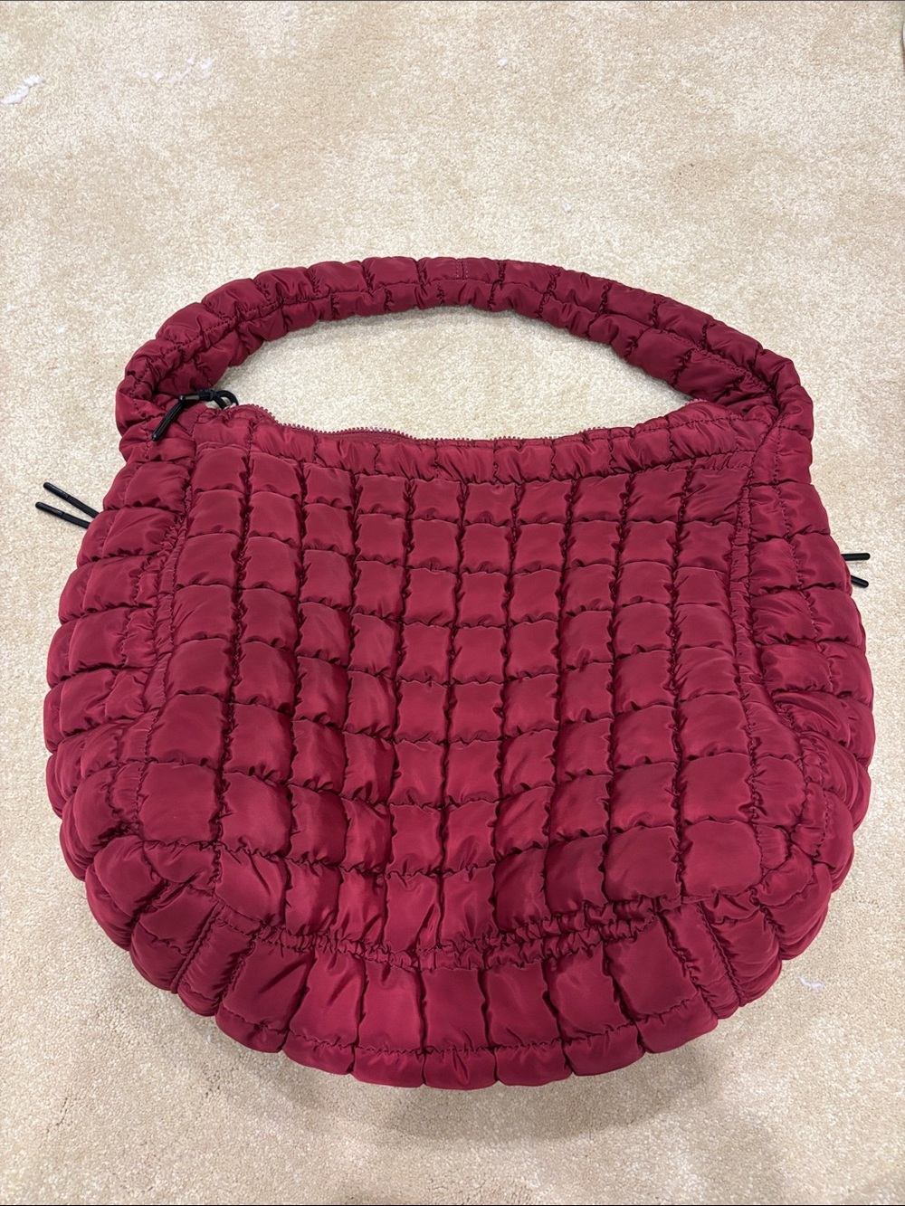 FP Movement Quilted Burgundy Women's Carryall Bag - Picture 5 of 7